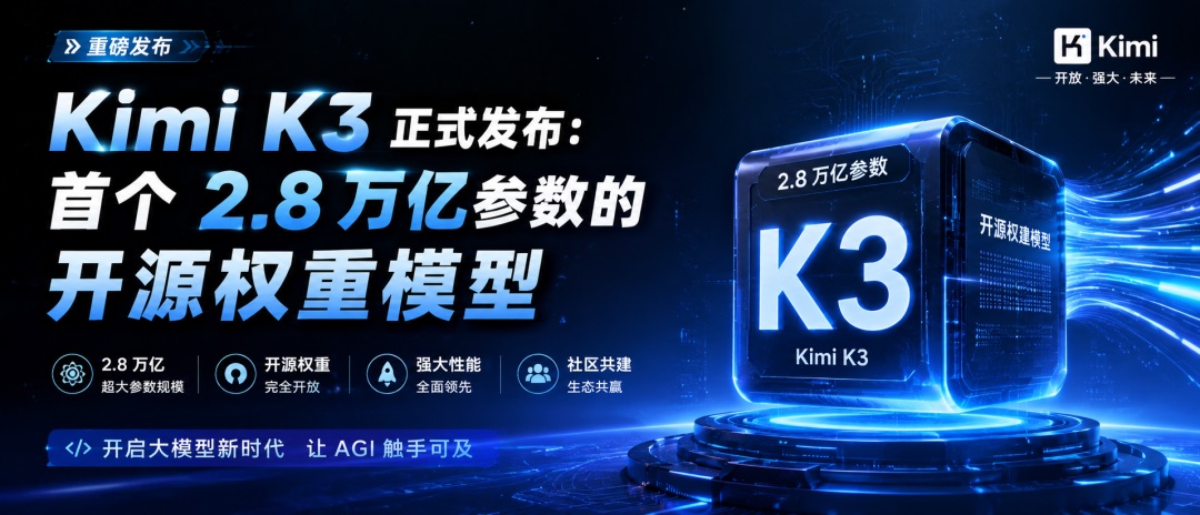 Kimi K3 Is Here: 2.8 Trillion Parameters, Fully Open Source — This Time It's Different